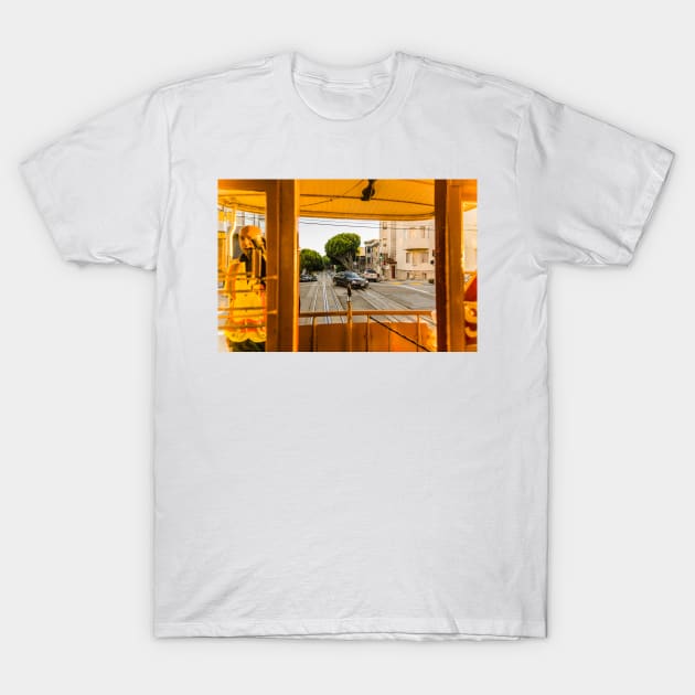 Inside A Cable Car T-Shirt by KensLensDesigns